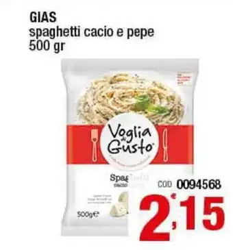 Gias Spaghetti Cacio e pepe 500gr
