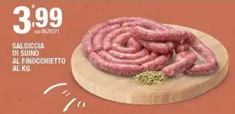 Gruppo di Palo Salsiccia di Suino al Finocchietto al kg offerta
