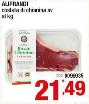 Aliprandi Costata di chianina sv al kg