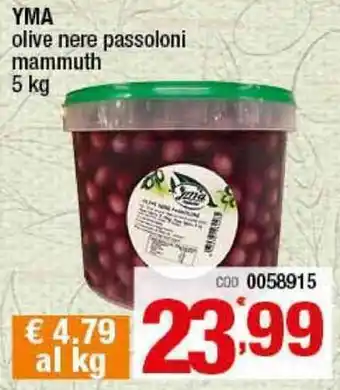 Gruppo di Palo Yma Olive nere passoloni mammuth 5kg offerta