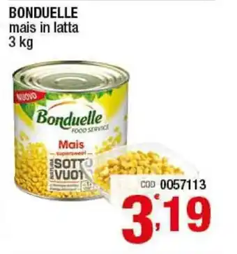 Gruppo di Palo Bonduelle Mais in latta 3kg offerta