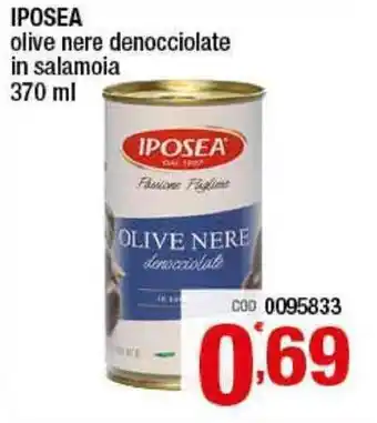 Gruppo di Palo Iposea Olive nere denocciolate in salamoia 370ml offerta