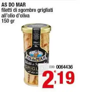 Às do Mar Filetti di sgombro grigliati all'olio d'oliva 150gr