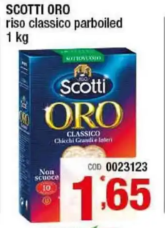 Gruppo di Palo Scotti Oro Riso Classico parboiled 1kg offerta
