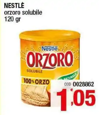 Gruppo di Palo Nestle Orzoro solubile 120gr offerta
