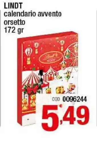 Lindt Calendario avvento orsetto 172gr