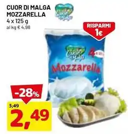 DPiù CUOR DI MALGA MOZZARELLA offerta