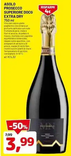 DPiù ASOLO PROSECCO SUPERIORE DOCG EXTRA DRY offerta