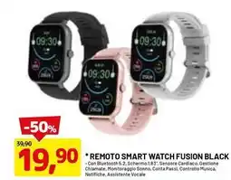 DPiù REMOTO SMART WATCH FUSION BLACK offerta