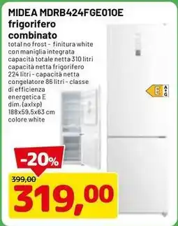 DPiù MIDEA MDRB424FGE010E frigorifero combinato offerta