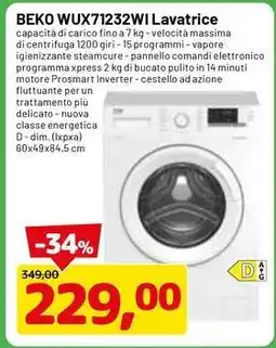 DPiù BEKO WUX71232WI Lavatrice offerta