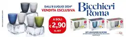 DPiù SET 2 BICCHIERI IN VETRO offerta