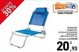 Spazio Conad SPIAGGINA pieghevole offerta