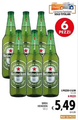 Spazio Conad BIRRA HEINEKEN 66 cl offerta