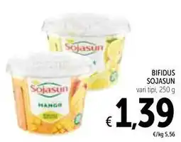 Spazio Conad BIFIDUS SOJASUN vari tipi, 250 g offerta