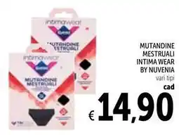 Spazio Conad MUTANDINE MESTRUALI INTIMA WEAR BY NUVENIA vari tipi offerta