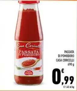Conad PASSATA DI POMODORO CASA CORICELLI 690 g offerta