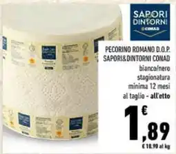 Conad PECORINO ROMANO D.O.P. SAPORI&DINTORNI CONAD offerta
