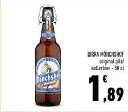Conad BIRRA MÖNCHSHOF original pils kellerbier - 50 cl offerta