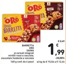 Spazio Conad BARRETTA ORO SAIWA 160 g offerta