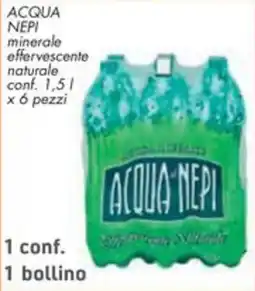 Spazio Conad ACQUA NEPI minerale effervescente naturale conf. 1,5 l x 6 pezzi offerta