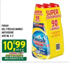 Gecop FINISH GEL FRESH/LIMONE/ ANTIODORE 600 ml x 3 offerta