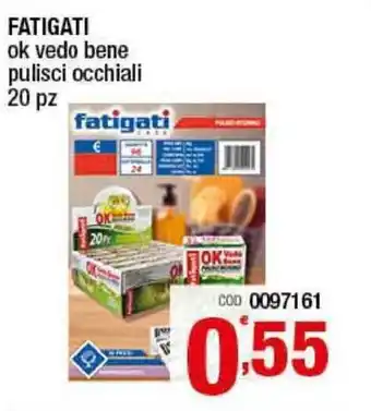 Fatigati Ok Vedo bene pulisci occhiali 20pz