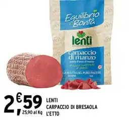 Gecop LENTI CARPACCIO DI BRESAOLA L'ETTO offerta