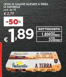 Bennet UOVA DI GALLINE ALLEVATE A TERRA LE NATURELLE offerta