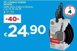 Bennet SET 4 PADELLE INSIEME MONETA offerta