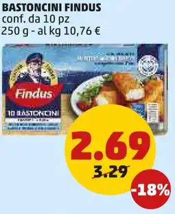 PENNY BASTONCINI FINDUS conf. da 10 pz 250 g offerta