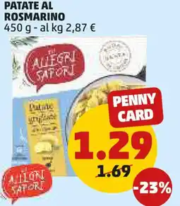 PENNY PATATE AL ROSMARINO 450 g offerta