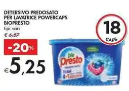 Bennet DETERSIVO PREDOSATO PER LAVATRICE POWERCAPS BIOPRESTO tipi vari offerta