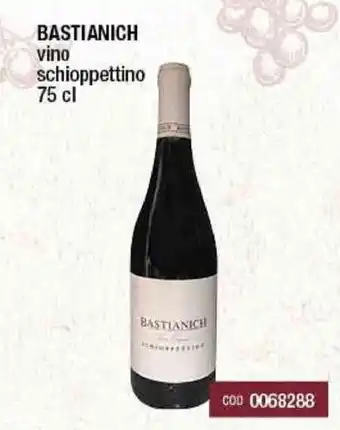 Gruppo di Palo Bastianich Vino schioppettino 75cl offerta