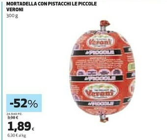 Mortadella con pistacchi le piccole