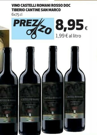 Coop Cantine san marco vino romani rosso doc tiberio offerta
