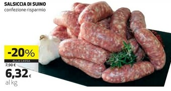Coop Salsiccia di suino offerta
