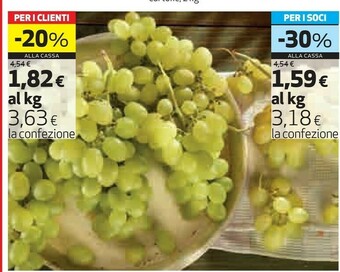 Coop Uva italia offerta
