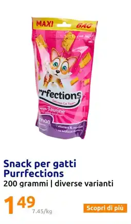 Action Snack per gatti Purrfections 200 grammi | diverse varianti offerta