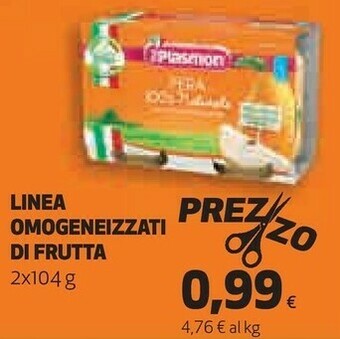 Coop Plasmon omogeneizzati di frutta offerta