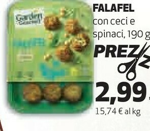 Coop Falafel con ceci e spinaci offerta