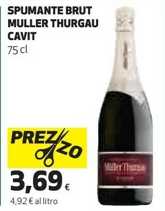 Coop Cavit spumante brut muller thurgau offerta