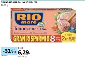 Ipercoop Tonno all'olio di oliva offerta