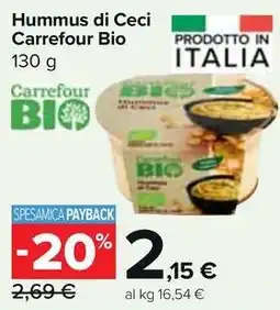 Carrefour Market Hummus di Ceci Carrefour Bio offerta