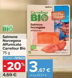 Carrefour Market Salmone Norvegese Affumicato Carrefour Bio offerta
