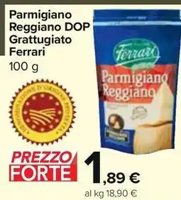 Carrefour Market Parmigiano Reggiano DOP Grattugiato Ferrari offerta