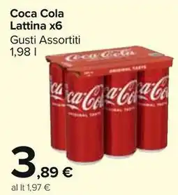 Carrefour Market Coca Cola Lattina x6 offerta