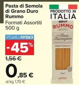 Carrefour Market Pasta di Semola di Grano Duro Rummo Formati Assortiti offerta