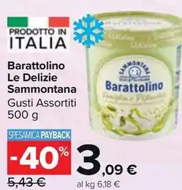 Carrefour Market Barattolino Le Delizie Sammontana Gusti Assortiti 500 g offerta