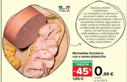 Carrefour Market Mortadella Granterre con e senza pistacchio offerta